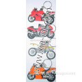 high sale sport style embossing cool motorcycle shape rubber keychain